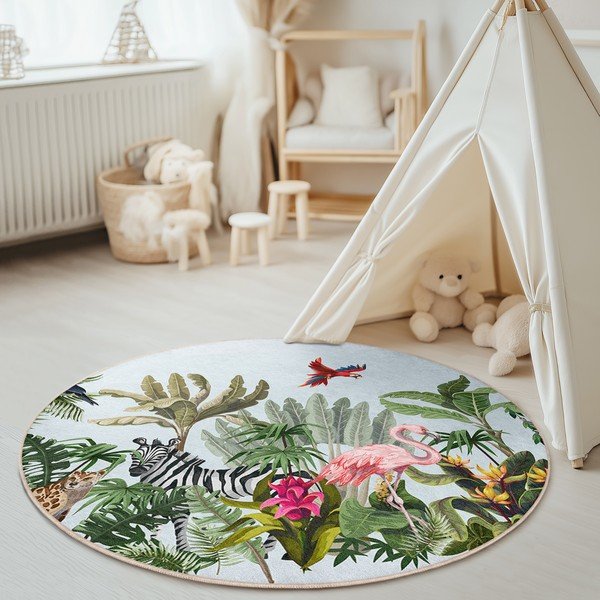 Pralna otroška preproga ø120 cm Jungle – Mila Home-image-2