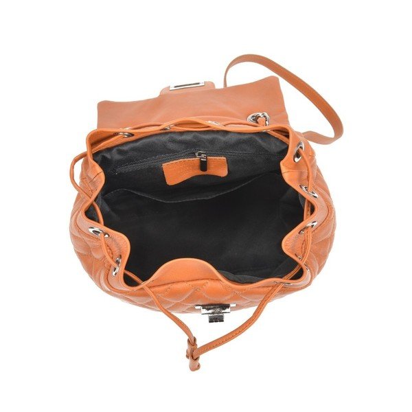 Konjak rjav usnjen nahrbtnik Anna Luchini Lucy-image-2