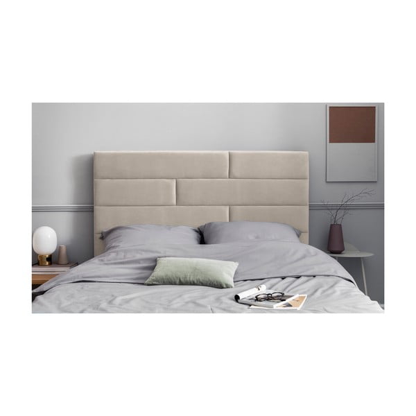 Bež oblazinjeno vzglavje 160x120 cm NY - Cosmopolitan Design-image-3