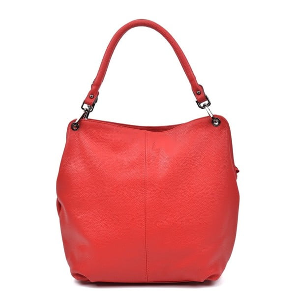Rdeča usnjena torbica Anna Luchini Sally