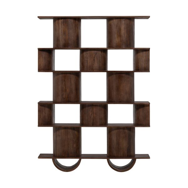 Temno rjav regal iz masivnega manga 130x180x35 cm Sinne – WOOOD-image-3