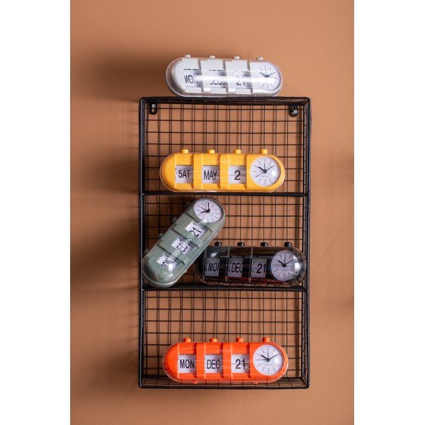 Črna večnivojska jeklena polica 60 cm Reja – PT LIVING-image-1