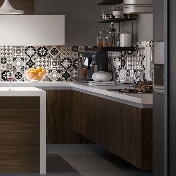 Komplet 9 stenskih nalepk Ambiance Cement Tiles Charltina, 10 x 10 cm-image-1