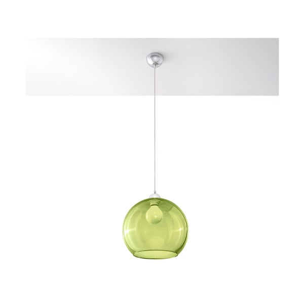 Zelena viseča svetilka s steklenim senčnikom ø 30 cm Bilbao – Sollux-image-2