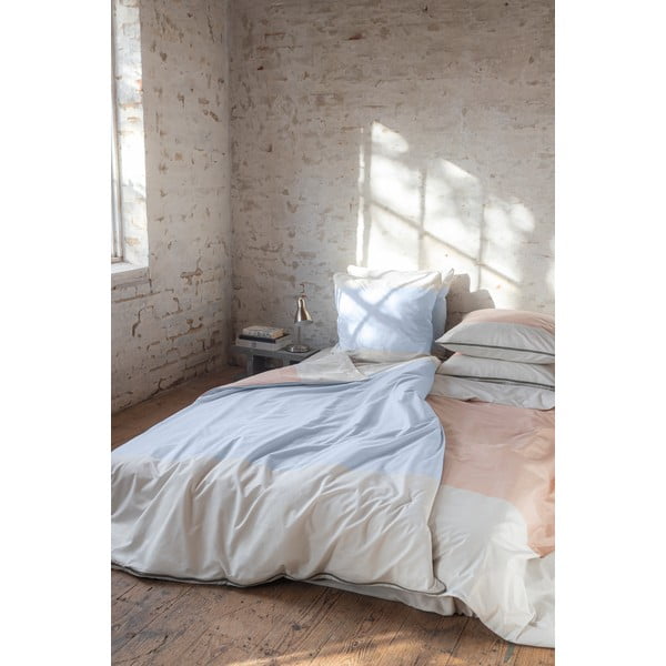 Svetlo modra enojna podaljšana posteljnina iz bombažnega perkala 140x220 cm Colore – Mette Ditmer Denmark-image-2