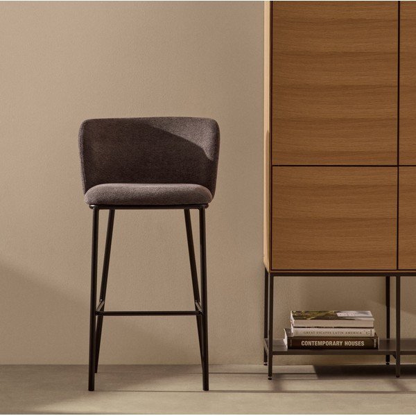 Temno sivi barski stol 102 cm Ciselia - Kave Home-image-1