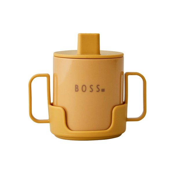 Gorčično rumen lonček Baby Mug Design črke Mini Boss-image-2