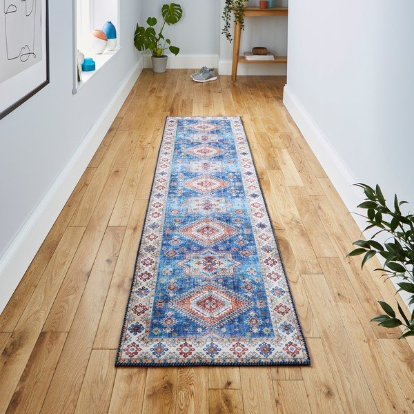 Modra preproga 60x225 cm Topaz – Think Rugs-image-1