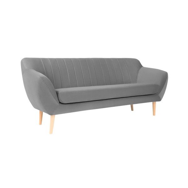 Siva žametna zofa Mazzini Sofas Sardaigne, 188 cm-image-2