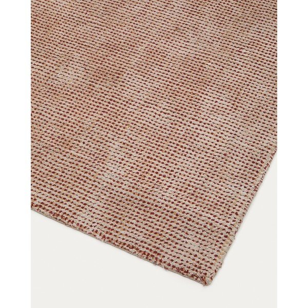 Ročno tkana viskozna preproga v barvi terakote 160x230 cm Elvan – Kave Home-image-4