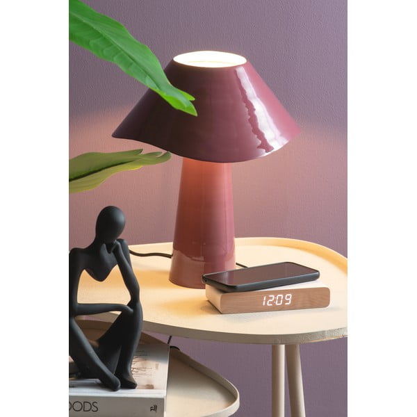 Digitalna budilka z brezžičnim polnilnikom Retro Flat LED – Karlsson-image-1