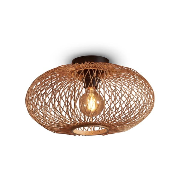 Stropna svetilka v bronasti barvi z bambusovim senčnikom ø 40 cm Cango – Good&Mojo