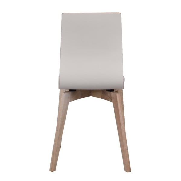 Beli jedilni stol s svetlo rjavimi nogami Rowico Grace-image-3