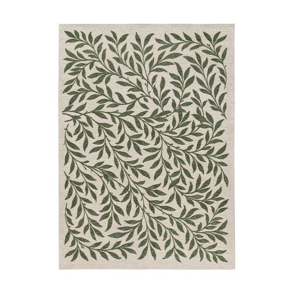 Zelena/kremno bela notranja in zunanja preproga 80x150 cm Lua – Universal