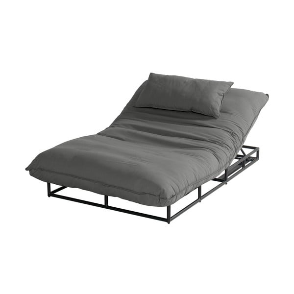 Temno siv kovinski/oblazinjen vrtni ležalnik Emma – Hartman