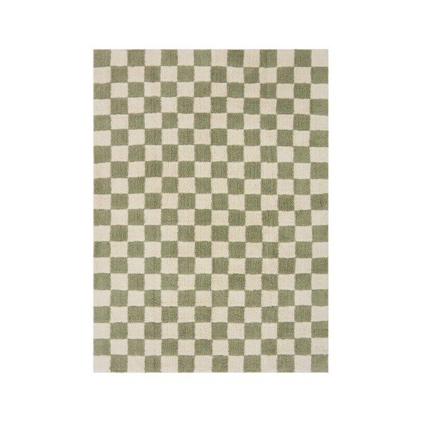 Zelena/kremno bela bombažna preproga 200x300 cm Mela – Jotex