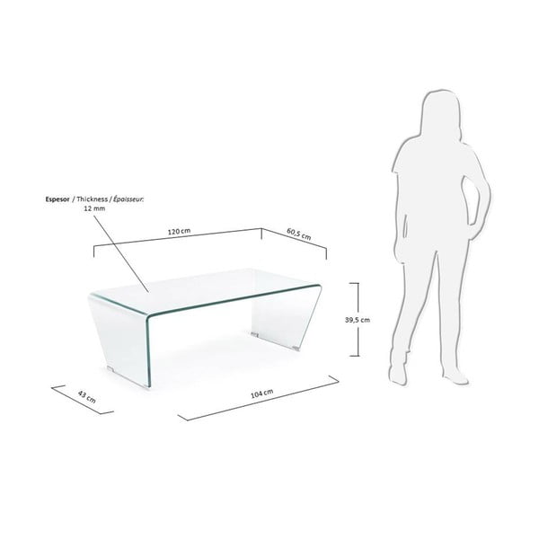 Steklena mizica 60x120 cm Burano – Kave Home-image-4