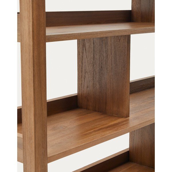 Regal iz masivnega tika v naravni barvi 150x185 cm Sashi – Kave Home-image-3