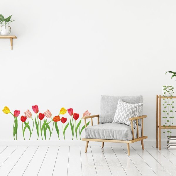 Komplet stenskih nalepk Ambiance Wild Tulips-image-1