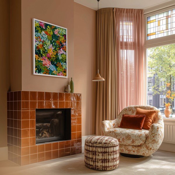 Tiskana slika z okvirjem 50x70 cm Vivid Meadow – Styler-image-2