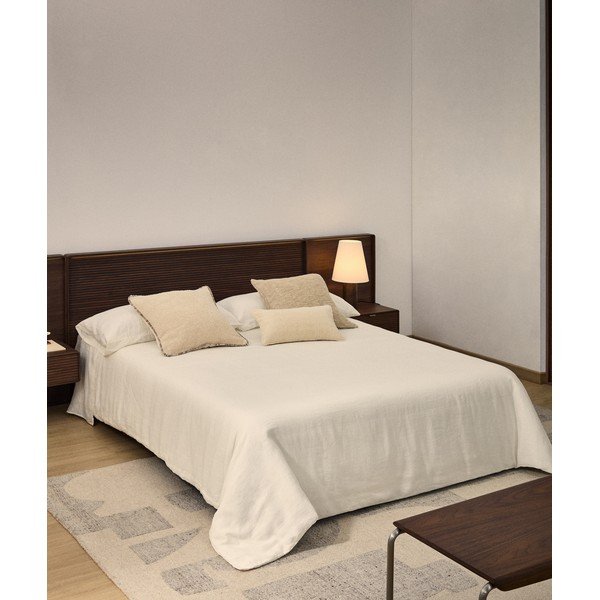Slonokoščena 3-delna posteljnina za zakonsko posteljo/podaljšana 220x240 cm Simmel – Kave Home-image-1