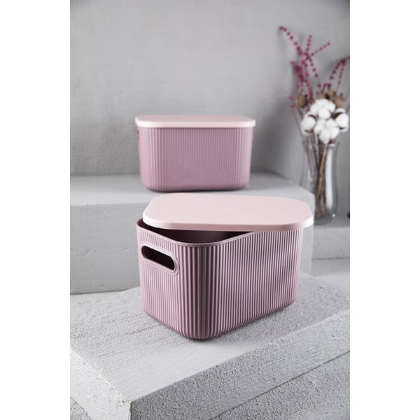 Plastična škatla za shranjevanje s pokrovom - Mioli Decor-image-2