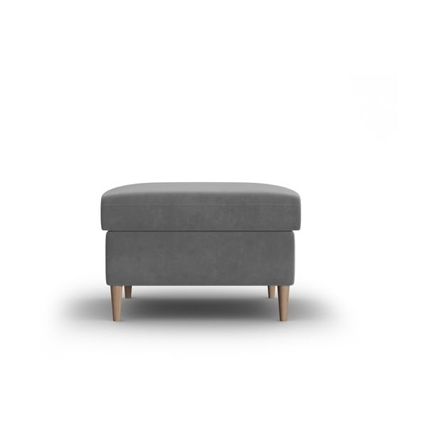 Svetlo siv žameten tabure Kyoto – Cosmopolitan Design