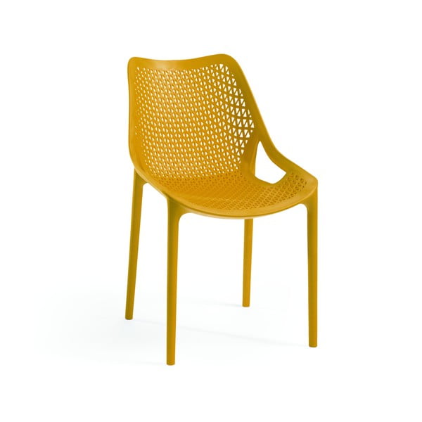 Rumeni plastični vrtni stol Bilros - Rojaplast