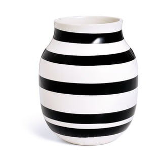 Črno-bela keramična vaza Kähler Design Omaggio, višina 20 cm