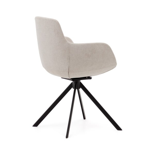 Bež oblazinjeni jedilni stoli v kompletu z nasloni za roke 2 ks Tissiana – Kave Home-image-3