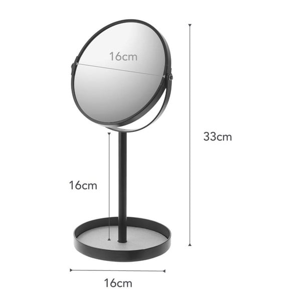 Kozmetično povečevalno ogledalo (3x) ø 17,5 cm Matsuyama – YAMAZAKI-image-4