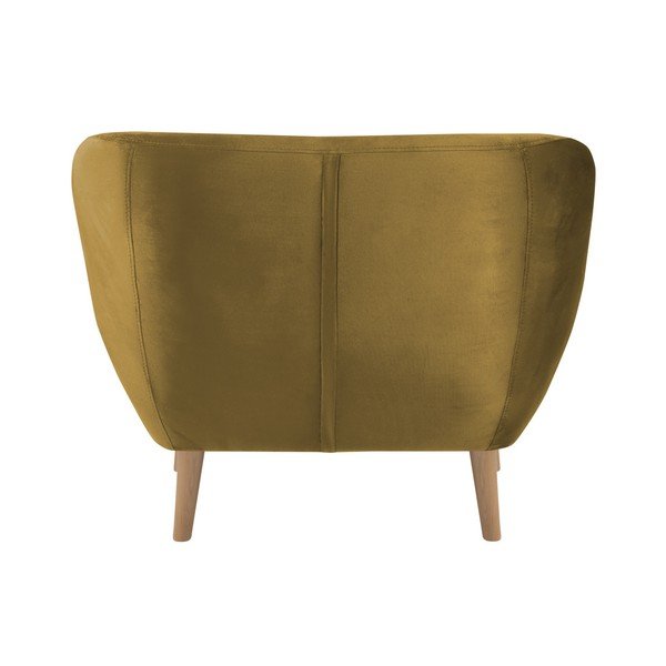 Gorčično rumen fotelj Mazzini Sofas Amelie-image-3