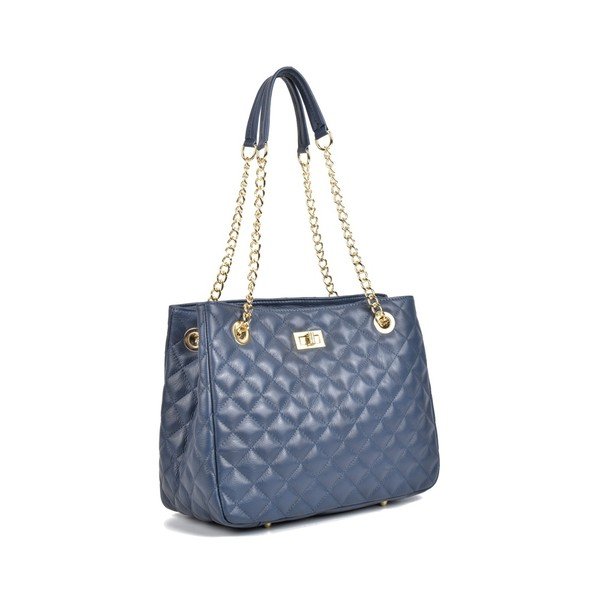 Modra usnjena torbica Isabella Rhea Magnum Blue Jeans-image-4