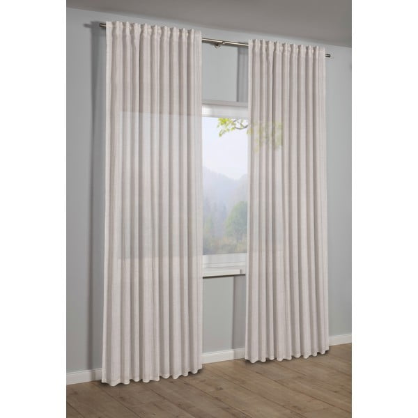 Bež zavesa 135x245 cm Etamine – Sehlbach-image-1