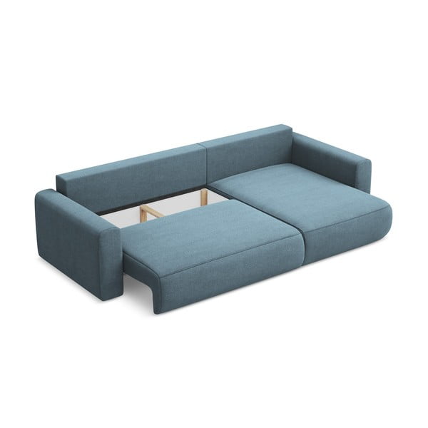 Svetlo modra raztegljiva/s prostorom za shranjevanje kotna sedežna garnitura (desni kot/z ležalnikom) Kapua – Makamii-image-3