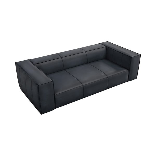 Temno modra usnjena sedežna garnitura 227 cm Madame – Windsor & Co Sofas-image-2