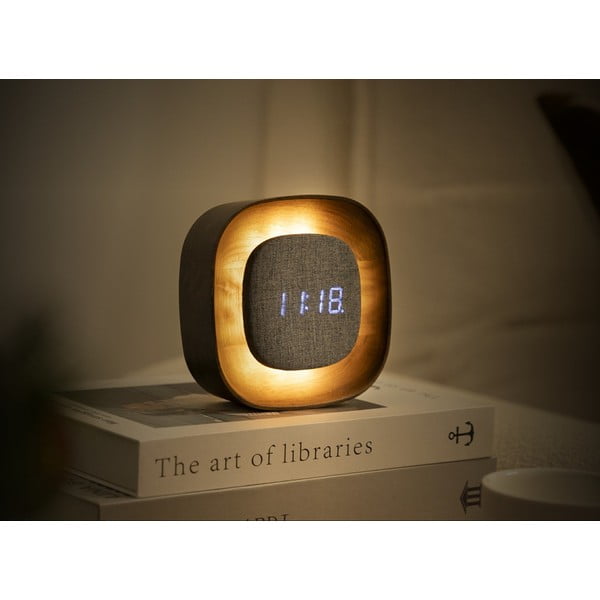 Digitalna budilka Lumos Walnut – Gingko-image-1