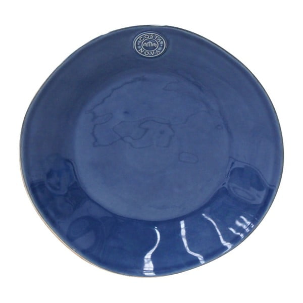 Modri lončeni krožnik Costa Nova Denim, ⌀ 27 cm