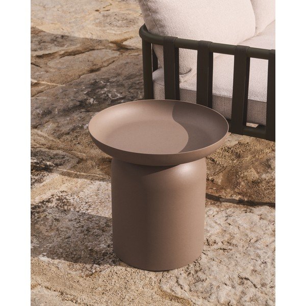 Kovinska okrogla vrtna mizica ø 45 cm Arcola – Kave Home-image-1