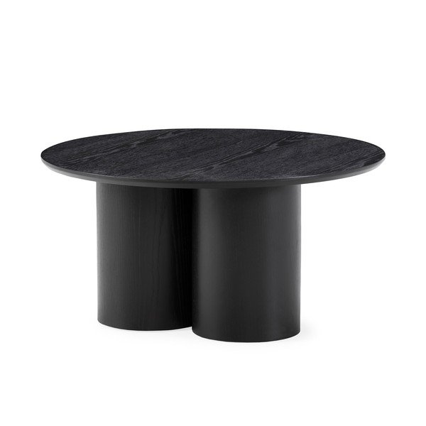 Črna okrogla klubska mizica ø 80 cm Lua – MOME-image-3