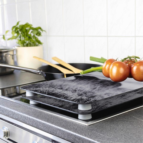 Zaščitne plošče za štedilnik iz kaljenega stekla 2 ks 30x52 cm Universal Highland Cattle – Wenko-image-1