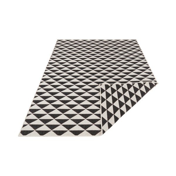 Črno-krmna obojestranska preproga za zunanjo uporabo Bougari Tahiti, 160 x 230 cm-image-1
