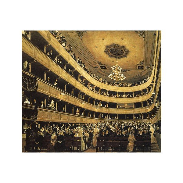 Gustav Klimt - Dvorana v starem Burgtheatru, 45x50 cm
