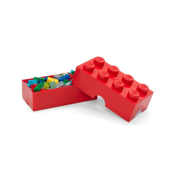 Rdeča plastična otroška škatla za shranjevanje 20x10x7 cm – LEGO®-image-3