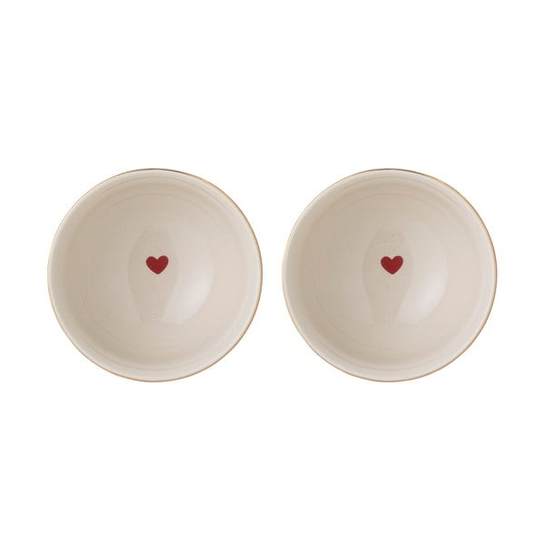 Kremno bele lončene skledice z božičnim motivom v kompletu 2 ks 500 ml Jolly – Bloomingville-image-3