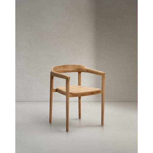 Vrtni stol iz masivnega lesa v naravni barvi Icaro – Kave Home-image-1