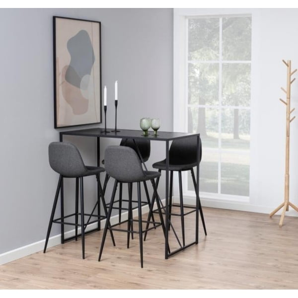 Svetlo siv barski stol s kovinskimi nogami Actona Wilma-image-1