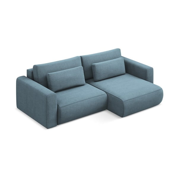 Svetlo modra raztegljiva/s prostorom za shranjevanje kotna sedežna garnitura (desni kot/z ležalnikom) Kapua – Makamii-image-2