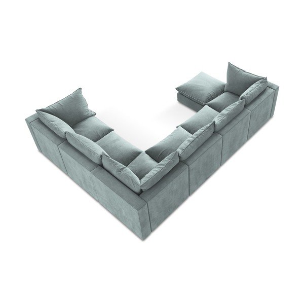 Modra kotna sedežna garnitura (desni kot/v obliki črke "U") Manao – Makamii-image-3