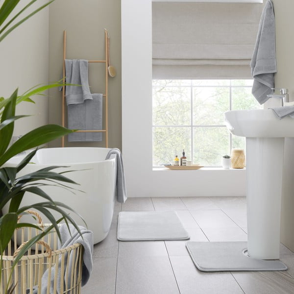 Svetlo sivi frotirni bombažni komplet brisač 6 ks Anti-Bacterial – Catherine Lansfield-image-1